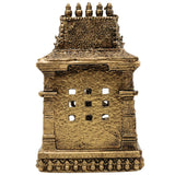 Brass Lakshmi Idol | Shri Lakshmi Murti with Temple | Maha Laxmi Statue | Pooja Decor, Gold, 3 Inch, 1 Piece