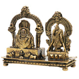 Brass Shiva Lingam Parvati Idol | Shivling Parvati Murti | Ardhanarishvara Linga Shivalingam for Home Pooja & Decor, Gold, 1.5 Inch, 1 Piece