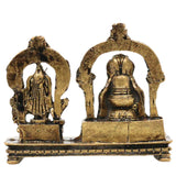 Brass Shiva Lingam Parvati Idol | Shivling Parvati Murti | Ardhanarishvara Linga Shivalingam for Home Pooja & Decor, Gold, 1.5 Inch, 1 Piece