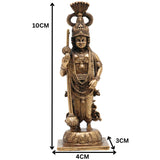 Brass Udupi Krishna Idol, Shyam Murti, Gopal Vigraha, Govinda Statue for Pooja & Home Decor, Gold, 4 Inch, 1 Piece