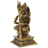 Brass Small Kamakshi Idol, Rajarajeswari Murti, Pratima, Vigraham, Bhagwati Statue for Pooja, Home Decor & Spiritual Gifts, Gold, 3 Inch, 1 Piece