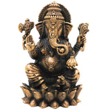 Brass Ganesh Idol | Handcrafted Ganapati Vinayaka Murti | Peetal Ganesha Statue for Home Decor, Pooja & Spiritual Gifts, Gold, 3 Inch, 1 Piece