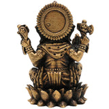 Brass Ganesh Idol | Handcrafted Ganapati Vinayaka Murti | Peetal Ganesha Statue for Home Decor, Pooja & Spiritual Gifts, Gold, 3 Inch, 1 Piece