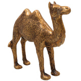 Brass Camel Idol, Indian Desert Camel Sculpture, Rajasthani Pushkar Pital Figurine, Dromedary Brass Statue, Handcrafted Thar Camel Showpiece, Gold, 7 Inch, 1 Piece