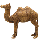 Brass Camel Idol, Indian Desert Camel Sculpture, Rajasthani Pushkar Pital Figurine, Dromedary Brass Statue, Handcrafted Thar Camel Showpiece, Gold, 7 Inch, 1 Piece