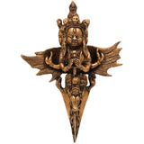 Brass Phurba Vajra Idol | Tibetan Dorje Kila Dagger | Vajrakilaya Buddhist Ritual Statue | Tantric Vajra Kila for Pooja & Home Decor, Gold, 10.5 Inch, 1 Piece