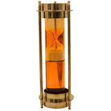 Brass Sand Timer With Compass | Peetal Hourglass | Pittal Decorative Handcrafted Sand Clock, Gold, 7 Inch, 1 Piece
