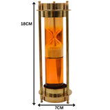 Brass Sand Timer With Compass | Peetal Hourglass | Pittal Decorative Handcrafted Sand Clock, Gold, 7 Inch, 1 Piece