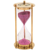 Brass Sand Timer, Hourglass, Peetal Sand Clock Office And Home Decor, Gold, 4 Inch, 1 Piece