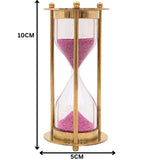 Brass Sand Timer, Hourglass, Peetal Sand Clock Office And Home Decor, Gold, 4 Inch, 1 Piece
