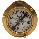 Brass Sand Timer With Compass | Peetal Hourglass | Pittal Decorative Handcrafted Sand Clock, Gold, 7 Inch, 1 Piece