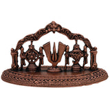 Copper Balaji Symbols, Tamra Venkateswara Shanka Chakra Namam, Tirupati Govinda Srinivasa Perumal Pooja Gift, Brown, 1.5 Inch, 1 Piece