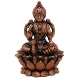 Copper Tamra Lakshmi Idol, Handcrafted Thamira lakshmi Murti, Shri Devi Mahalakshmi Vigraham for Pooja & Home Decor, Brown, 2.5 Inch, 1 Piece