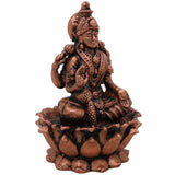 Copper Tamra Lakshmi Idol, Handcrafted Thamira lakshmi Murti, Shri Devi Mahalakshmi Vigraham for Pooja & Home Decor, Brown, 2.5 Inch, 1 Piece