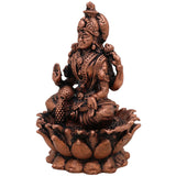 Copper Tamra Lakshmi Idol, Handcrafted Thamira lakshmi Murti, Shri Devi Mahalakshmi Vigraham for Pooja & Home Decor, Brown, 2.5 Inch, 1 Piece