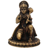 Brass Hanuman Idol, Pital Anjaneya Murti, Bajrangbali Statue, Peetal Maruti Moorthi for Pooja, Temple & Home Decor, Gold, 2.5 Inch, 1 Piece