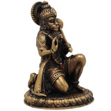 Brass Hanuman Idol, Pital Anjaneya Murti, Bajrangbali Statue, Peetal Maruti Moorthi for Pooja, Temple & Home Decor, Gold, 2.5 Inch, 1 Piece