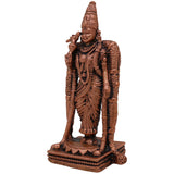 Copper Meenakshi Amman Idol, Madurai Meenatchi Devi Murti, Meenakshi Parvati Statue for Puja, Temple & Home Decor, Brown, 3 Inch, 1 Piece