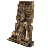 Brass Raghavendra Swamy Idol,Guru Rayaru Mantralaya Vigraham, Sri Raghavendra Theertharu Moorthi for Pooja, Home Temple & Spiritual Decor, Gold, 3 Inch, 1 Piece