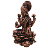 Copper Mahalakshmi Idol, Handcrafted Tamra Lakshmi Statue,Thamira Dhanalakshmi Moorti for Pooja, Varalakshmi Vigraham & Home Decor, Brown, 1.5 Inch, 1 Piece