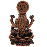 Copper Mahalakshmi Idol, Handcrafted Tamra Lakshmi Statue,Thamira Dhanalakshmi Moorti for Pooja, Varalakshmi Vigraham & Home Decor, Brown, 1.5 Inch, 1 Piece