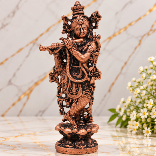 Copper Krishna Idol