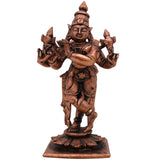 Copper Krishna Idol, Handcrafted Tamra Gopala Murti,Thamira Govinda Statue, Balakrishna Moorti for Puja, Home Decor & Spiritual Gift, Brown, 4 Inch, 1 Piece