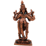 Copper Krishna Idol, Handcrafted Tamra Gopala Murti,Thamira Govinda Statue, Balakrishna Moorti for Puja, Home Decor & Spiritual Gift, Brown, 4 Inch, 1 Piece