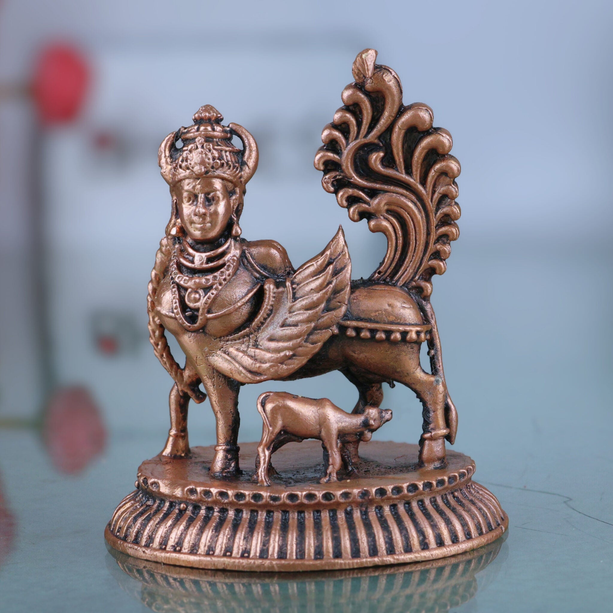 Copper Kamadhenu Idol