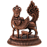 Copper Kamadhenu Idol, Tamra Gomata Cow Statue, Thamira Surabhi Nandini Murti for Pooja, Home Decor & Divine, Brown, 2.5 Inch, 1 Piece