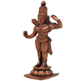 Copper Rama Idol, Handcrafted Tamra Ram Murti, Thamira Ramachandra Statue, Raghava Vigraham, Kodanda Rama Moorti for Pooja, Temple & Home Decor, Brown, 2 Inch, 1 Piece
