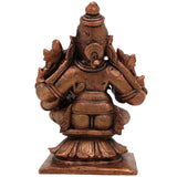 Copper Narasimha Lakshmi Idol, Handcrafted Narasimha Murti, Lakshmi Narayana Statue for Pooja, Home Decor & Gifts, Brown, 3 Inch, 1 Piece