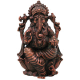 Copper Ganesha Idol, Handcrafted Tamra Vinayaka Moorti, Siddhivinayaka Vighnaharta Ganapati Murthi for Pooja, Home Decor & Spiritual Gifting , Brown, 3 Inch, 1 Piece