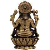 Copper Ganesha Idol, Handcrafted Tamra Ganapati Statue, Thamira Vinayaka Murti, Siddhivinayak Ganesh Figurine for Pooja & Home Decor, Gold, 3 Inch, 1 Piece