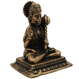 Brass Hanuman Idol, Pital Bajrangbali Murti, Handcrafted Anjaneya Vigraha, Sankat Mochan Maruti Statue for Puja, Home Temple & Gifts, Ram Bhakt Hanuman Moorti, Gold, 1.5 Inch, 1 Piece