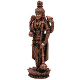 Handcrafted Copper Vishnu Idol, Tamra Narayana Moorti,Thamira Balaji Statue, Vaikunthanatha Govinda Murti for Pooja, Home Temple & Spiritual Decor, Brown, 4 Inch, 1 Piece