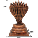 copper Sheshnag Figurine, Ananta Naga Idol, Adishesha Tamraloha Statue, Shesha Vasuki Copper Idol, Brown, 4.5 Inch, 1 Piece
