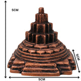 Handcrafted Copper Sri Yantra, Tamra Shree Chakra Meru Yantra for Wealth, Prosperity & Vastu, Thamira Kuber Lakshmi Yantra, Bhunes Puja Home Decor Gift, Brown, 2 Inch, 1 Piece