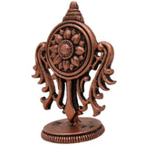 Copper Sudarshan Chakra, Handcrafted Tamra Vishnu Chakra Yantra, Divine Narayana Sudarshana Disc for Protection, Energy & Positivity, Brown, 2 Inch, 1 Piece