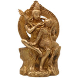 Brass Shiva And Parwati Idol | Shiv Parvati Brass Statue | Brass Shiva Parvati | Brass Shiv Parivar | Shivshankar Parvati | Murti | Idol |Statue, Gold, 13 Inch, 1 Piece