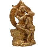 Brass Shiva And Parwati Idol | Shiv Parvati Brass Statue | Brass Shiva Parvati | Brass Shiv Parivar | Shivshankar Parvati | Murti | Idol |Statue, Gold, 13 Inch, 1 Piece