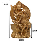 Brass Shiva And Parwati Idol | Shiv Parvati Brass Statue | Brass Shiva Parvati | Brass Shiv Parivar | Shivshankar Parvati | Murti | Idol |Statue, Gold, 13 Inch, 1 Piece