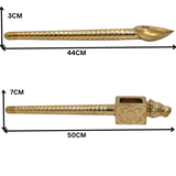Brass Havan Spoon Set Peetal Pittal Pooja Homam Yagna Agnihotra Vedic Ritual Spoon, Traditional Indian Temple Homa Spoon, Gold, 3 Inch, 2Piece