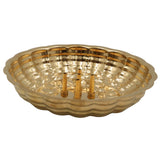 Handcrafted Brass Agarbatti Holder Plate, Peetal Dhoop Stand, Pittal Pooja Agarbatti Tray, Traditional Pital Incense Burner for Temple & Home Décor, Gold, 1 Inch, 1 Piece