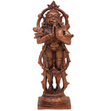 Copper Hanuman Idol, Bajrangbali Murti, Maruti Vigraham, Pooja Sculpture, Home Decor Showpiece, Brown, 5.5 Inch, 1 Piece