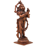 Copper Hanuman Idol, Bajrangbali Murti, Maruti Vigraham, Pooja Sculpture, Home Decor Showpiece, Brown, 5.5 Inch, 1 Piece