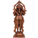 Copper Hanuman Idol, Bajrangbali Murti, Maruti Vigraham, Pooja Sculpture, Home Decor Showpiece, Brown, 5.5 Inch, 1 Piece
