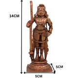 Copper Udupi Krishna Idol, Bal Krishna Sculpture, Gopal Moorti for Pooja & Home Decor, Brown, 5.5 Inch, 1 Piece