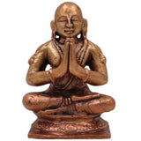 Copper Ramanujar Idol, Tamra Sri Ramanujacharya Murti (Udayavar, Yatiraja, Emberumanar) for Pooja, Home Decor & Spiritual Gifts, Brown, 3 Inch, 1 Piece