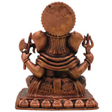 Handcrafted Copper Ganesha Idol, Tamra Ganapati Murti, Thamira Vinayaka Statue for Pooja, Home Decor & Gifts, Brown, 3 Inch, 1 Piece